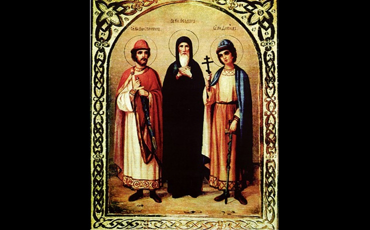 <p>Мощи святого князя Феодора и чад его, Давида и Константина были обретены в Ярославле 5 марта 1463 года</p>