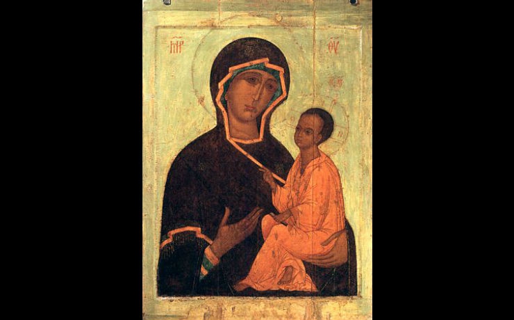 <p>Тихвинская икона Божией Матери, по преданию, одна из икон, написанных святым апостолом и Евангелистом Лукой.</p>