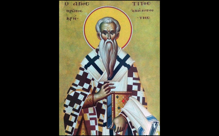 <p>Святой Тит был причислен к 70-ти апостолам и рукоположен апостолом Павлом во епископа Критского.</p>