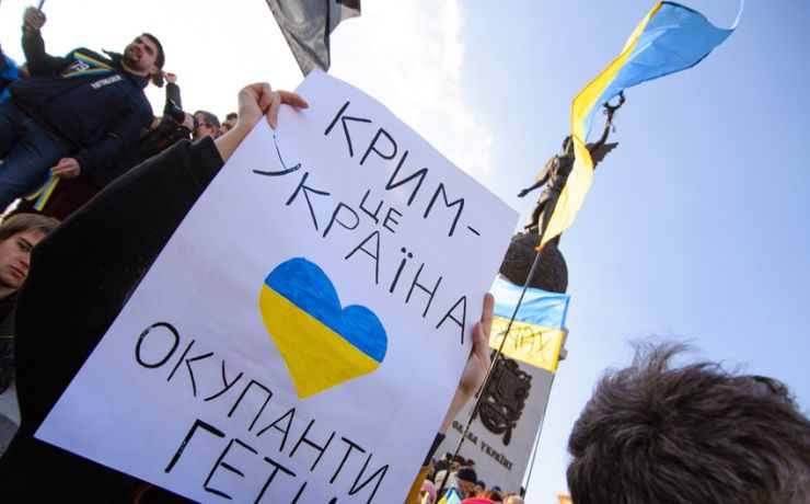 <p>Прозомбированные антироссийской пропагандой Киева украинцы убеждены, что Россия напала на их страну</p>