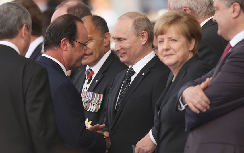 <p>Путин, Олланд и Меркель обсудят, что можно сделать для скорейшего прекращения гражданской войны на Украине</p>