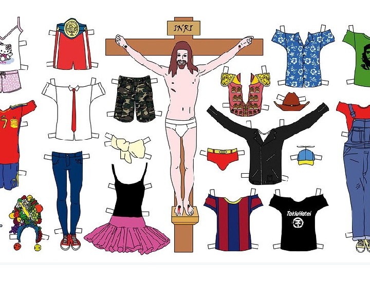 <p>Католики Испании требуют изъятия книги, где распятый Христос — «манекен» для бумажной одежды</p>