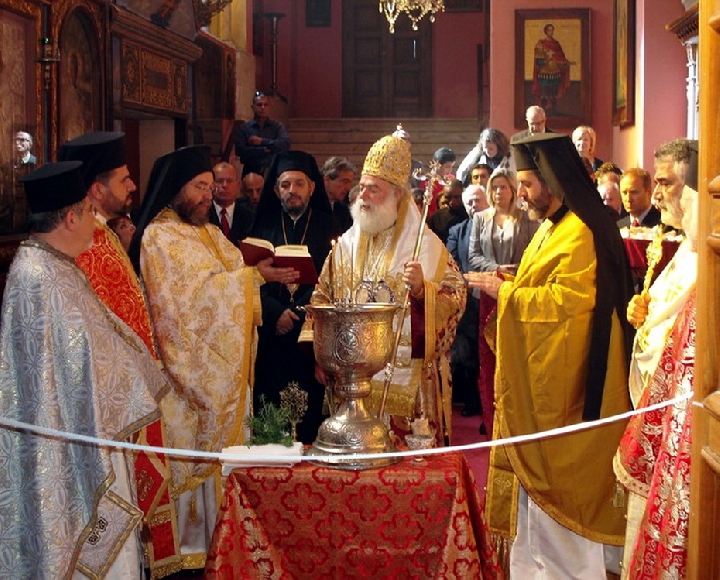 Феодор II, Патриарх Александрийский свершил Божественную литургию в соборе преподобного Саввы Освящённого 