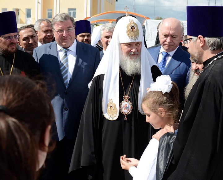 Предстоятель РПЦ прибыл в Саранск, где происходят торжества, посвященные тысячелетию единения народа Мордовии с народами России