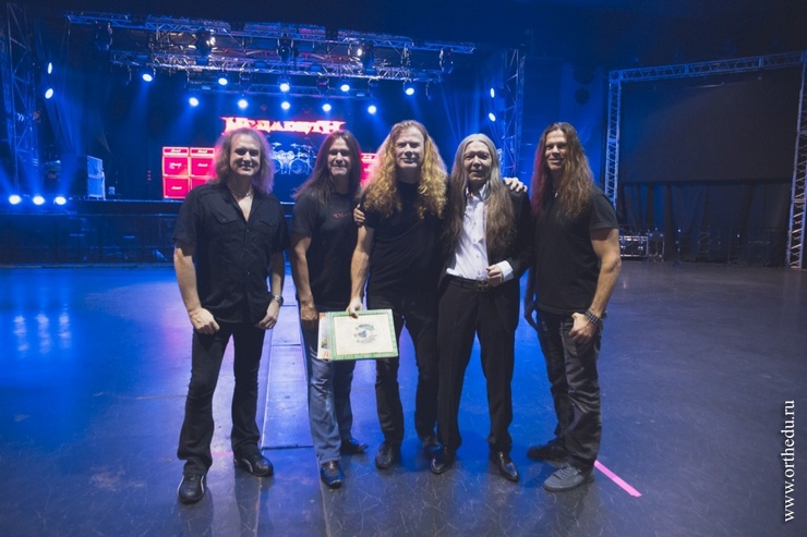 <p>На гастролях в нашей стране побывала всемирно известная группа Megadeth. Эта группа стояла у истоков основания трэш-направления. Собравшимся поклонникам музыканты представили свои лучшие песни.</p>