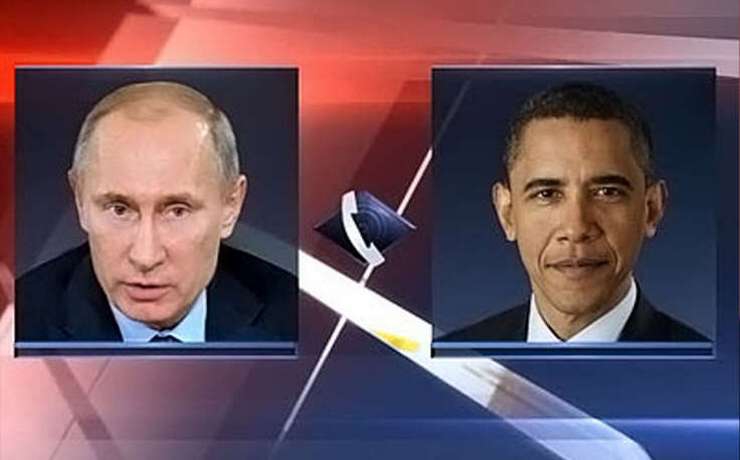 <p>Президента США Барак Обама в телефонном разговоре обсудил с президентом России возможность мирного урегулирования конфликта на Украине.</p>
